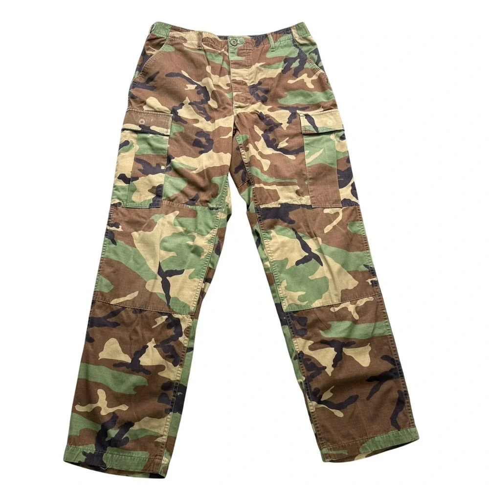 US Army Combat Trousers Men's Medium Regular Woodland Camo Cargo BDU Pants